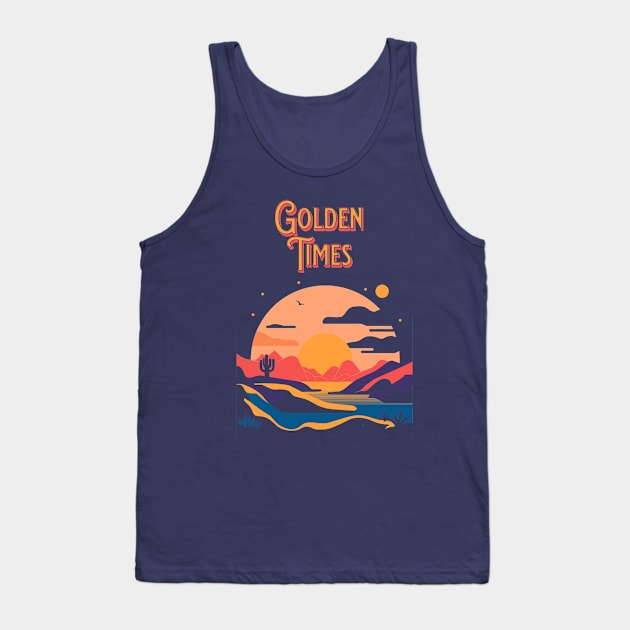 Golden Times Tank Top by electric art finds